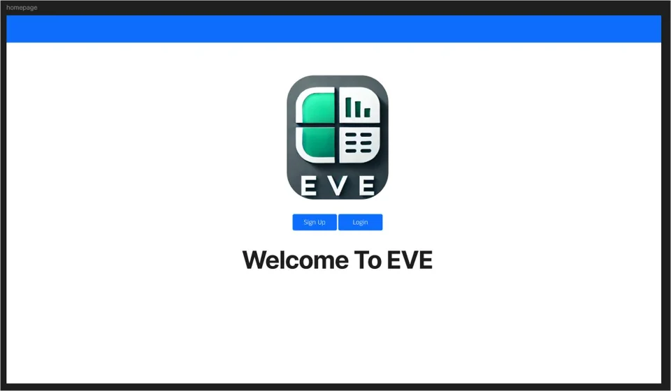 Figma design of the welcome screen